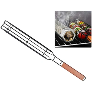 Grilēšanas grozs dārzeņiem un gaļai, 49 cm, melns 