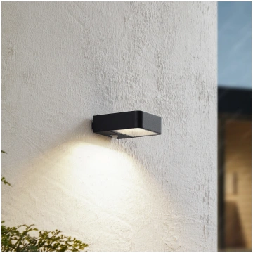 Lucande LED saules gaismas āra sienas lampa Dava,