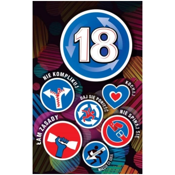 AB Card Kartka okolicznosciowa Urodziny 18 US07 43