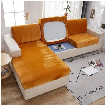 Stretch Velvet Non-Slip Sofa Couch Cushion Cover -