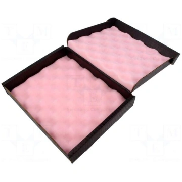 Container: box | with foam lining | ESD | black | 