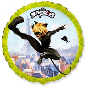 Folijas balons "Lady Bug Cat Noir", 45 cm