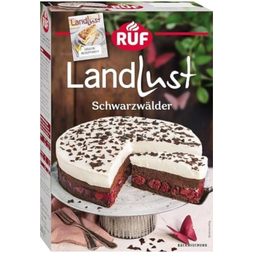 RUF Landlust Melnā meža ķiršu kūka, cepamais maisī