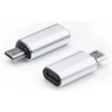 OEM Adapter Typ C female to Micro USB male silver 