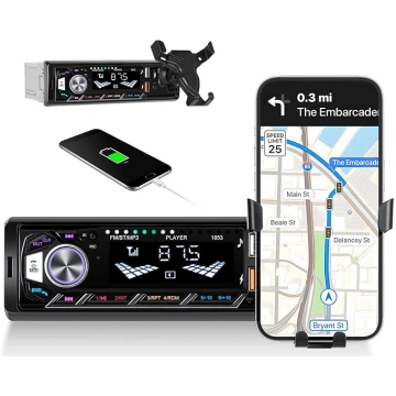 Auto Bluetooth 1 Din radio, 1 Din Bluetooth 5.0 ra