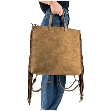 Brown Fringe Backpack/Bag Md607 Manila Grace