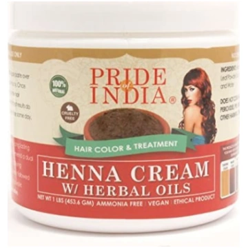 Indijas lepnums - sarkanā hennas matu krāsas krēms