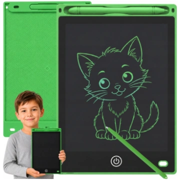12" LCD zīmēšanas planšete ar irbuli, zaļa - drawi
