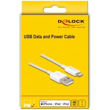 Delock USB data/cable for iPhone/iPad/iPod 1m whit