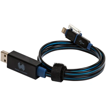 RealPower Floating lightning/micro USB Cable blue