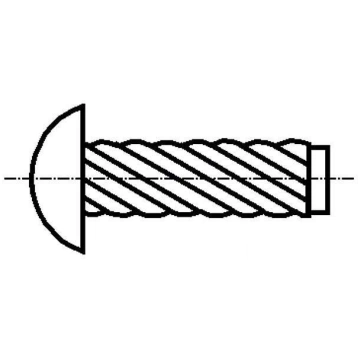 Screw rivet pin; A2 stainless steel; BN 689; Ø: 2.