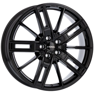18" 5x112 Ronal R67 JET BLACK ET50 8.0J RN-SL-012.