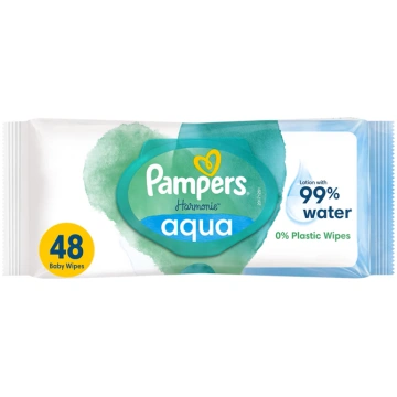 Pampers Harmonie Aqua mitrās salvetes 48 gab. - ar