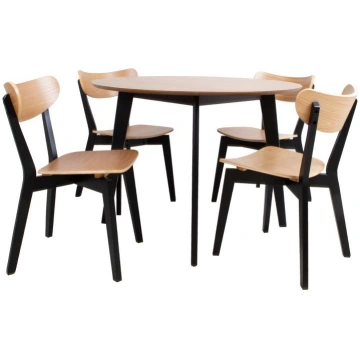 Dining set ROXBY round table, 4 chairs (AC85660)
