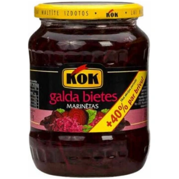 Bietes marinētas 700g (385g), KOK