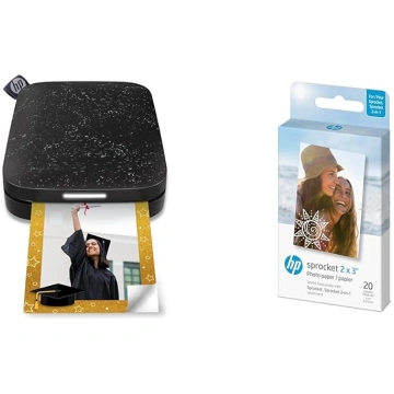HP Sprocket portatīvais 5 x 7,6 cm momentuzņēmumu