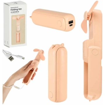 Pārnēsājams mini USB ventilators ar Power Bank fun