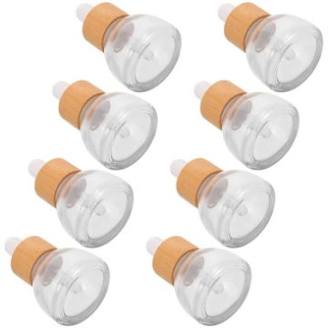 8 gab. mazi stikla eļļas trauciņi ar pipeti, 15 ml