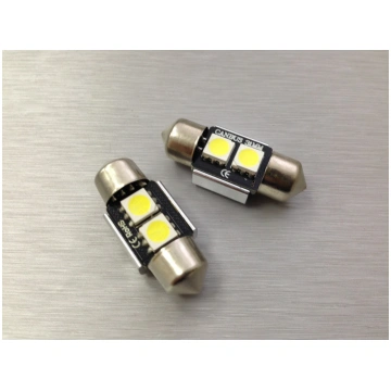 COPPIA LED FESTOON 31mm SILURO 2 LED 5050 CANBUS E