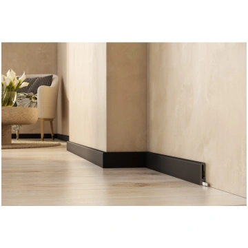 60mm PF060B RAL 9004 melna polistirola grīdlīste