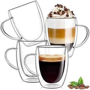 350 ml kafijas glāzes Latte Macchiato glāzes ar ro