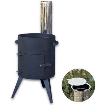 Plīts kazanam 16 L ar skursteni Eco Kalmetal 3 mm