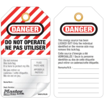 S4801LFRLEN | Self laminating tag customized with 