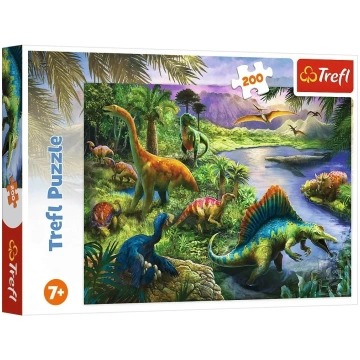Mīkla 200 elementi Plēsīgie dinozauri Trefl