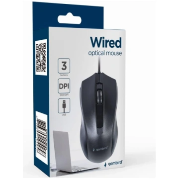 MOUSE USB OPTICAL/BLACK MUS-3B-01 GEMBIRD