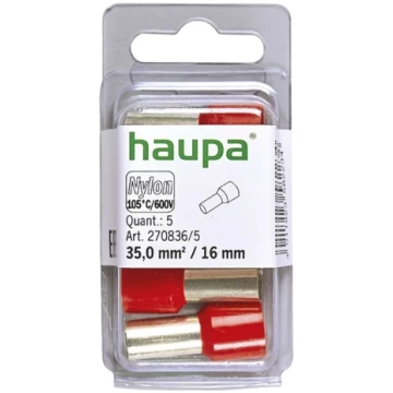 Kabeļu āderuzgalis 35/16 sarkans 5gb/iep. HAUPA