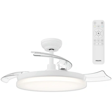 Philips LED griestu ventilators Solr, balts, DC, k