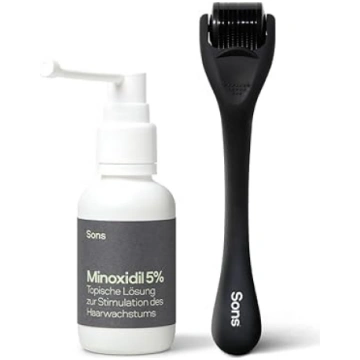 Minoksidils 5% šķīdums ar Derma Roller vīriešiem, 