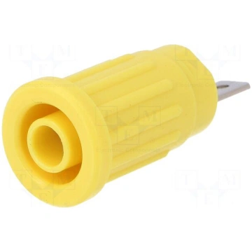 Socket | 4mm banana | 24A | 1kV | yellow | push-in