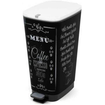 Atkritumu tvertne ar pedāli KIS CHIC Coffee Motif,