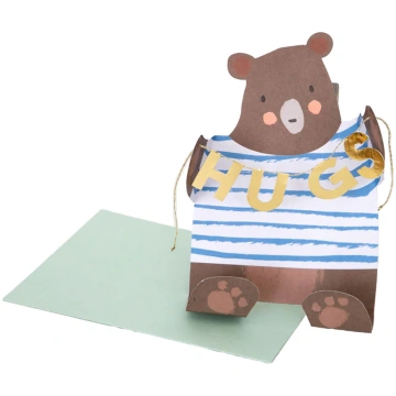 Kartīte Bear Hug Get Well Soon Card, Meri Meri