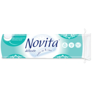 Novita Delicate Kosmētiskie vates diski, 80 gab