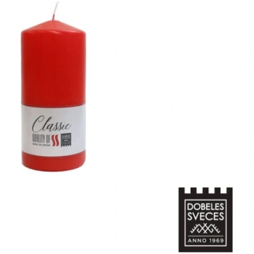 CILINDRS - SARKANS 67 x 150 mm Baltic candles Ltd