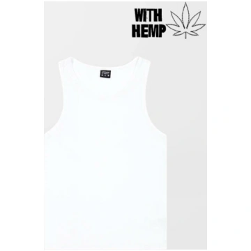 AFENDS Laidback Hemp Singlet White t-krekls