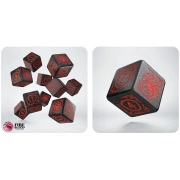 Game of Thrones. Targaryen 10xD6 Dice Set. Q-Works