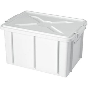 CONTENITORE CON COPERCHIO CM.55x40x29h BIANCO mod.