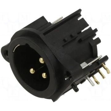 Connector: XLR | socket | male | 6A | 133V | PIN: 