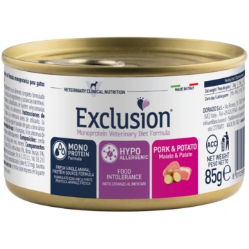 Exclusion Hypoallergenic konservi kaķiem ar cūkgaļ