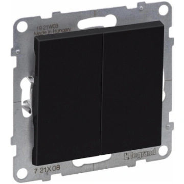 SUNO melns pārslēdzis 1+1 LEGRAND EB1714350607