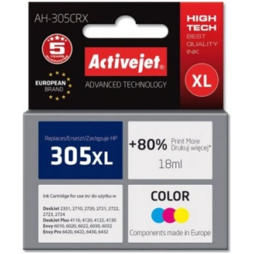 Activejet AH-305CRX ink for HP printer; HP 305XL 3