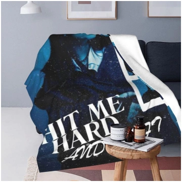 Bille Inspirational Quote Flannel Fleece Throw Bla