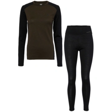 Merino Ws Base Layer Set Night Green Alaska