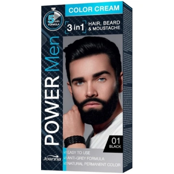 Matu krāsa vīriešiem Joanna Power Man, 01 Black