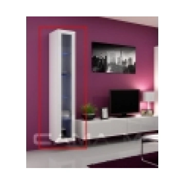 CAMA MEBLE VIGO Sienas vitrīna (balta + balta glan