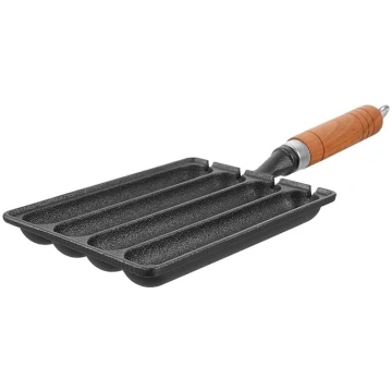 Čuguna desu pannas ar 4 dzelzs atvērumiem grilēšan