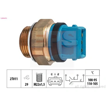 EPS 1-850-672 - Termoslēdzis, Radiatora ventilator
